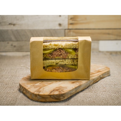 Коробка для сэндвичей Bloomer с окном из PLA