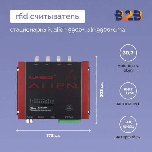 Стационарный RFID-считыватель Alien 9900+, ALR-9900+EMA